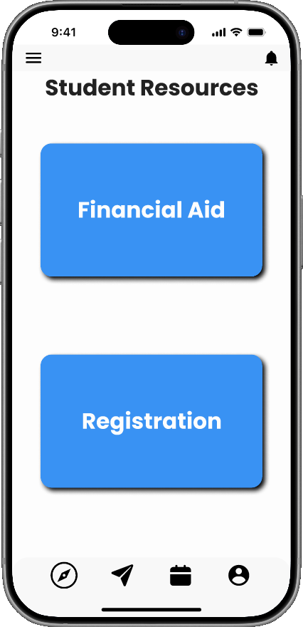 Student resources screen